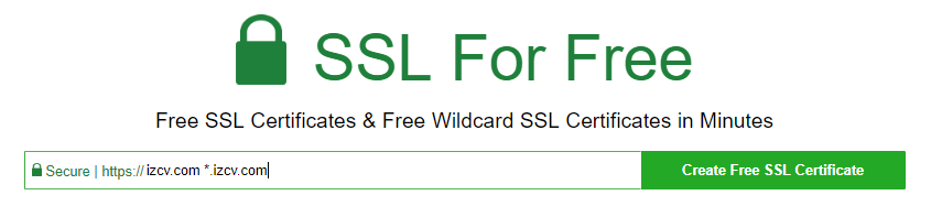 SSL For Free免费泛域名SSL证书申请