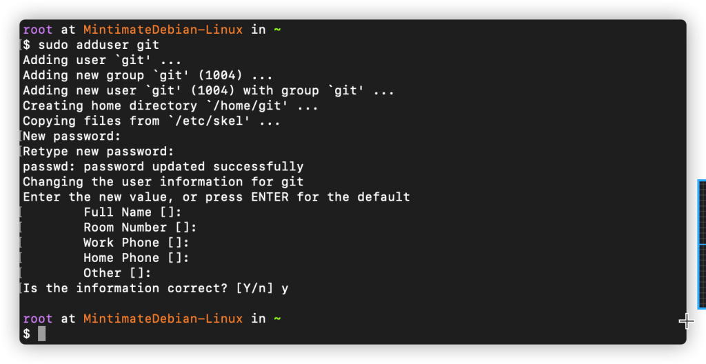 利用腾讯云轻量应用服务器搭建自己的Git仓库服务器